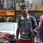 Street vendor selling sunglasses in Lahore, Pakistan